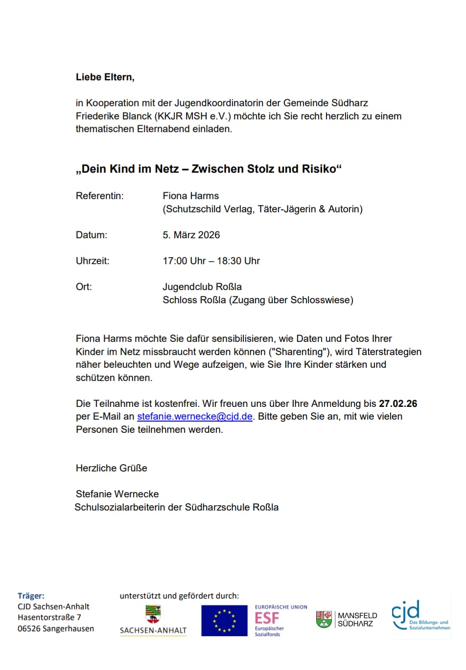 Elternabend in Roßla